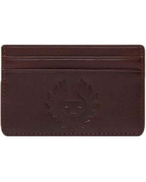 Belstaff Wheatle Leather Card Holder Antique Cotton - Purple
