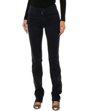 Armani Long Stretch Fabric Trousers 6Y5J75-5N22Z - Black