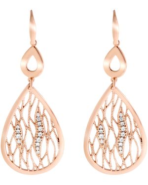 Orphelia 'Linda' 925 Sterling Drop Earrings - Natural