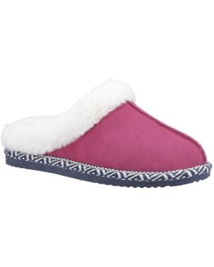 Hush Puppies Amara Suede Slippers - Purple