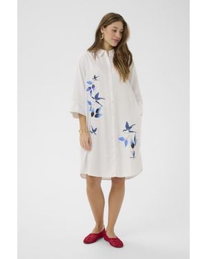 Cream Jurk Crsilje Jurk Loose Fit - Wit