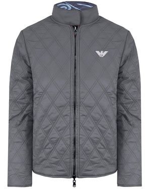 Armani Emporio Logo Reversible Jacket - Grey