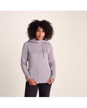 TOG24 Acer Knitlook Fleece Hoody Pale Marl - Purple