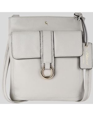 Ashwood Leather 'Heaven' Real Cross Body Bag - Grey