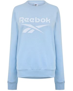 Reebok Cropped Crew Neck Regular Fit Sweatshirt - Blue