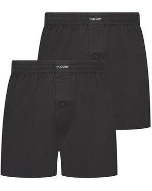 Lyle & Scott Boxershorts Voor (Set Van 2) - Zwart