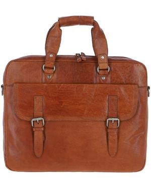 Ashwood Leather 'Stefano' Real Vintage Laptop Work Bag - Brown