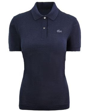 Lacoste Plain Polo Shirt Wool - Blue