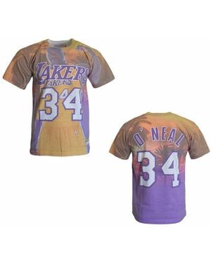Mitchell & Ness La Lakers Shaquille O'Neal T-Shirt - Purple