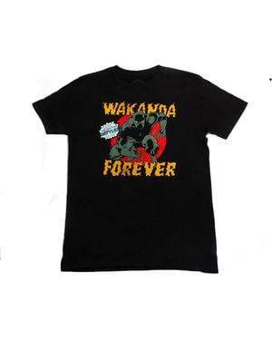 Marvel Panther 'Wakanda Forever' T-Shirt Cotton - Black