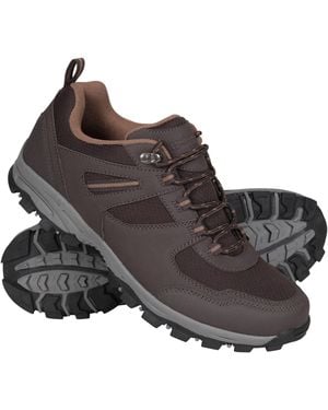 Mountain Warehouse 'Mcleod' Hiking Shoes Cushioned Breathable Lightweight Lace Up Walking - Brown
