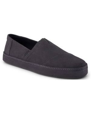 TOMS Alpargata Premium Leather Forged Iron Espadrilles - Blue