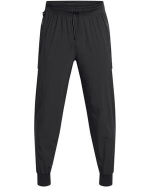 Under Armour Solid Patterned Trail Run Joggers - Black