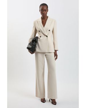 Karen Millen Tailored Double Breast Blazer - Natural