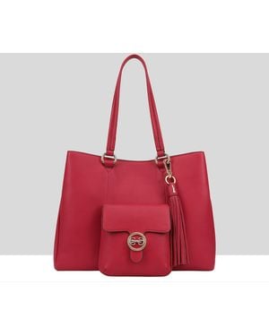 Paul Costelloe Shebelle Leather Shoulder Bag - Red
