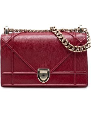 Dior Pre-Owned Small Grained Calfskin Diorama Flap - Red