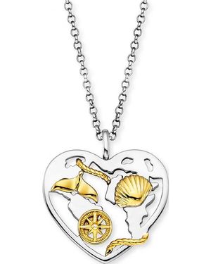 Engelsrufer Ern-Alohaheart-Big Ladies Aloha Heart Necklace - Metallic