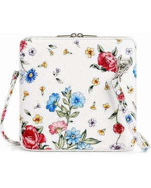 Woodland Leathers Italian Vera Pelle Leather Crossbody Bag - Blue