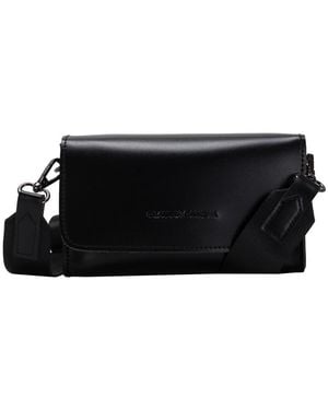 Claudia Canova Beau Slim Flapover Cross Body Bag - Black
