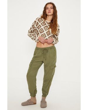 Oasis Tencel Ultimate Cargo Trouser - Natural