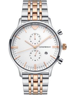 Emporio Armani Men's Two-tone Bracelet Watch, 43mm - Multicolour