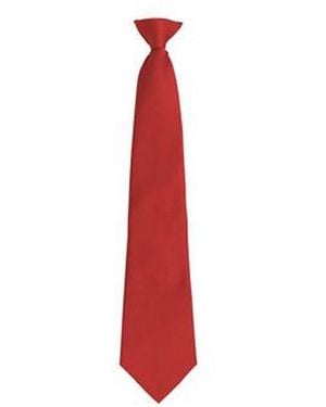 PREMIER Fashion ”Colours” Work Clip On Tie - Red