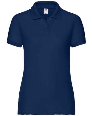 Fruit Of The Loom Dame Fit Piqué Polo Shirt (marine) - Blauw