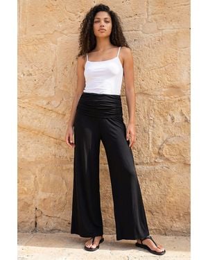 Roman Petite Ruched Waist Trouser - Black