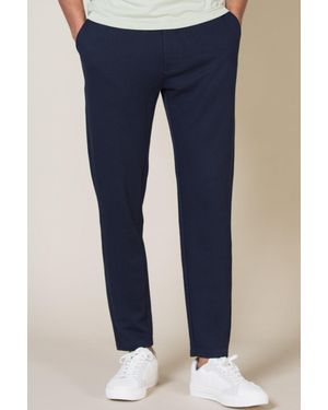 Nines 'Pisa' Pique Slim Fit Fleece Trousers - Blue