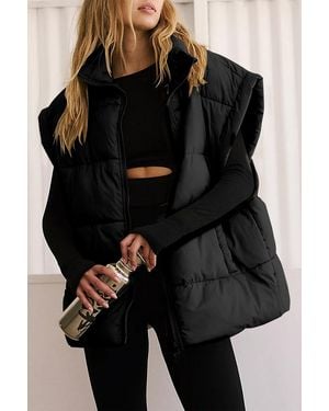 Azura Exchange Oversized Puffer Vest - Black