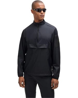 BOSS J Fonse High Neck Windbreaker - Black