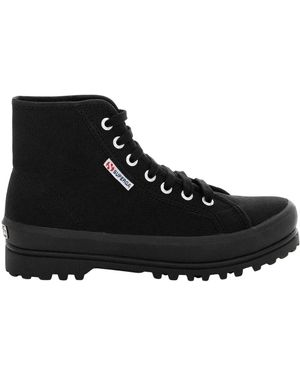 Superga 2341 Alpina Canvas Hoge Top Schoenen - Zwart