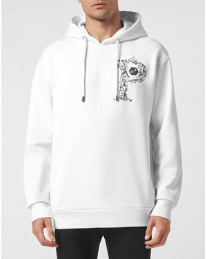 Philipp Plein Sweatshirt Met Capuchon Money - Grijs