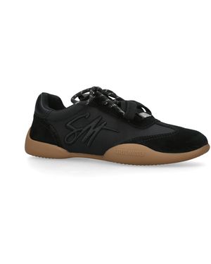 Steve Madden Suede Bevhills Trainers - Black