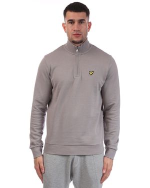Lyle & Scott Loopback Quarter Zip Sweatshirt - Grey