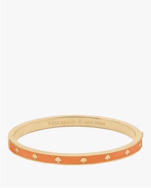 Kate Spade Spot The Spade Enamel Hinged Bangle - Natural