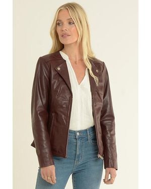Ashwood Leather 'Mb' Real Fashion Biker Jacket - Brown
