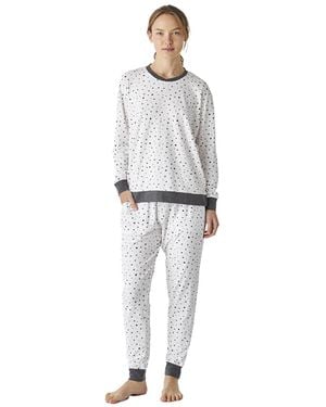 J&j Brothers Jjbep1501 Long Sleeve Cotton Pyjamas - White