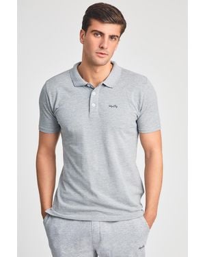 Tokyo Laundry 2-Piece Polo Shirt And Shorts Outfit Set - Grey