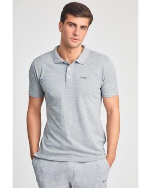 Tokyo Laundry 2-Piece Polo Shirt And Shorts Outfit Set - Grey