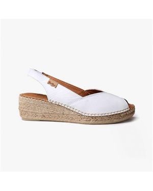 Toni Pons Bernia Ladies Leather Slingback Espadrilles - Metallic