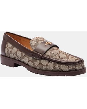 COACH Janie Signature Loafer - Brown
