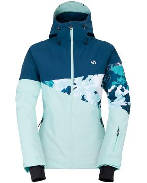 Dare 2b Dames Ice Iii Waterdichte Ski Jas In Colourblock - Blauw