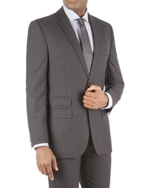 Racing Green Charcoal Dobby Suit Jacket - Grey