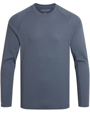 Craghoppers Solarshield+ Nosilife Long-Sleeved T-Shirt (Dark Pewter) - Blue