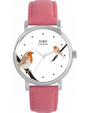 Toff London Tlws-28895 Ladies Robins Bird Watch - Pink