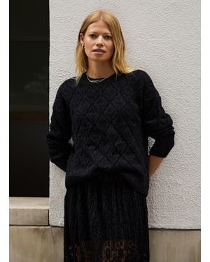 Baukjen Lumi Sparkle Stitch Detail Jumper - Black