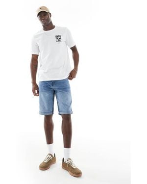 French Connection Classic Denim Shorts - Blue