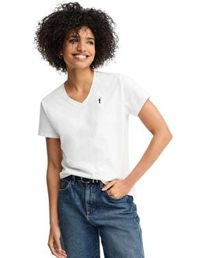 POLO CLUB Short Sleeve V-Neck T-Shirt - White