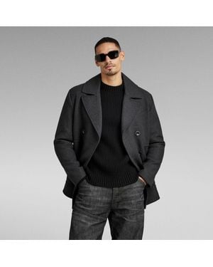 G-Star RAW G-tar Woo Peacoat Coat X An - Black